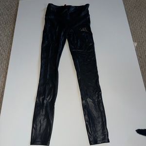 Black leather leggings